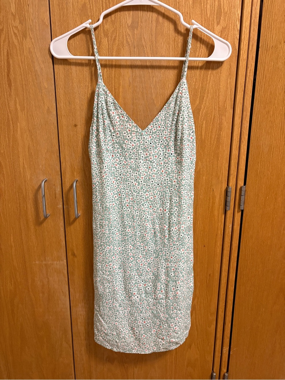 Mint Green Floral Slip Dress